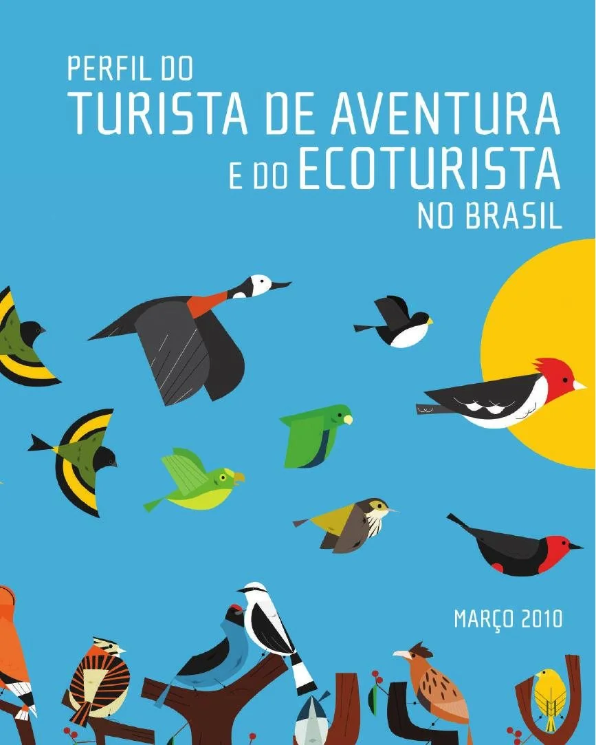 Capa do estudo Perfil do turista de aventura e do ecoturista no Brasil, março de 2010